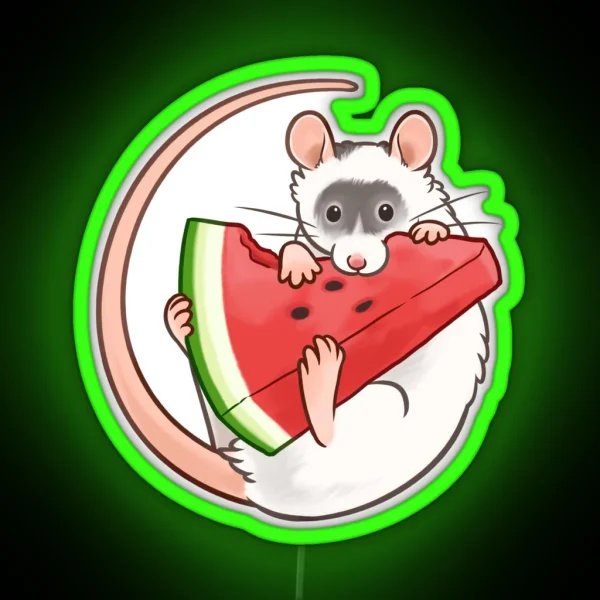 Watermelon Slice RGB Neon Sign