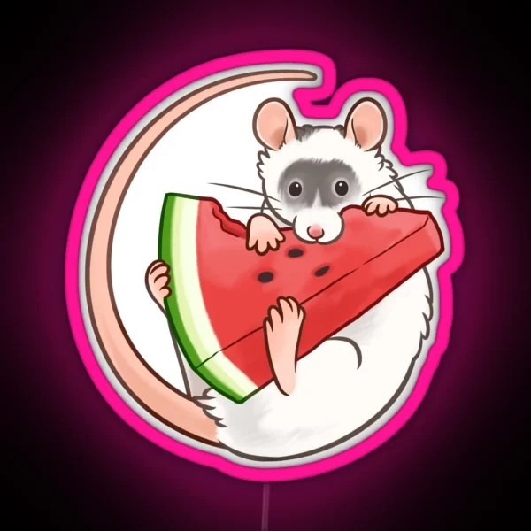 Watermelon Slice RGB Neon Sign