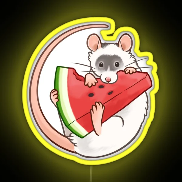 Watermelon Slice RGB Neon Sign