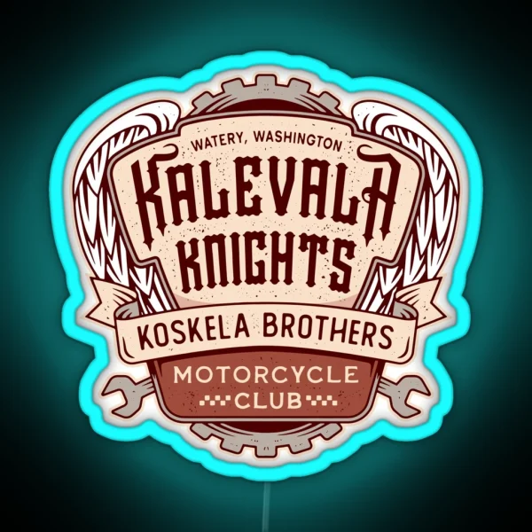 Watery Kalevala Knights Emblem RGB Neon Sign