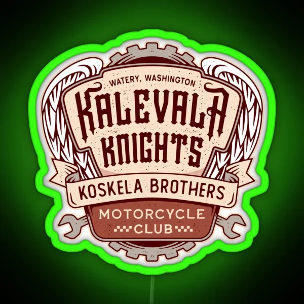 Watery Kalevala Knights Emblem RGB Neon Sign