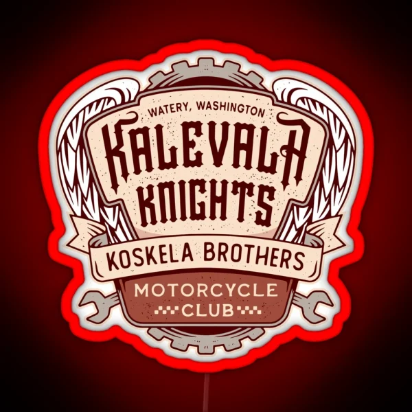 Watery Kalevala Knights Emblem RGB Neon Sign