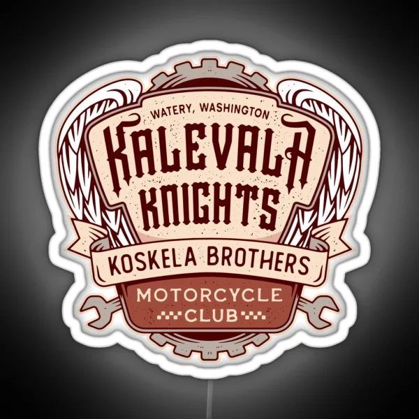 Watery Kalevala Knights Emblem RGB Neon Sign