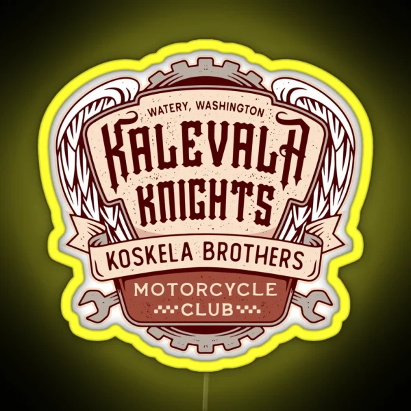 Watery Kalevala Knights Emblem RGB Neon Sign