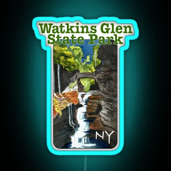 Watkins Glen State Park New York RGB Neon Sign
