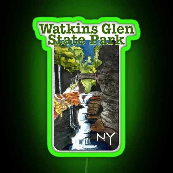 Watkins Glen State Park New York RGB Neon Sign