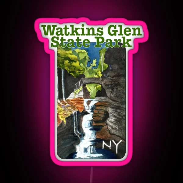 Watkins Glen State Park New York RGB Neon Sign