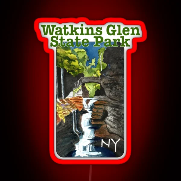 Watkins Glen State Park New York RGB Neon Sign