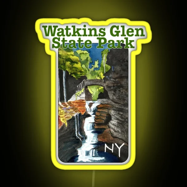 Watkins Glen State Park New York RGB Neon Sign