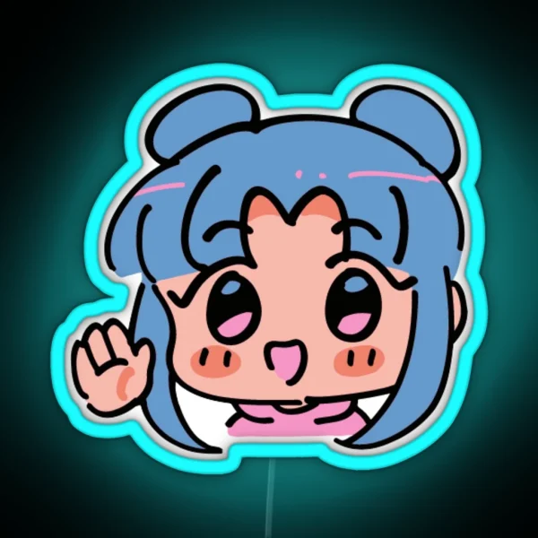 Waving Girl RGB Neon Sign