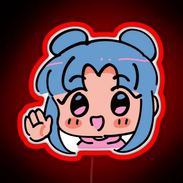 Waving Girl RGB Neon Sign