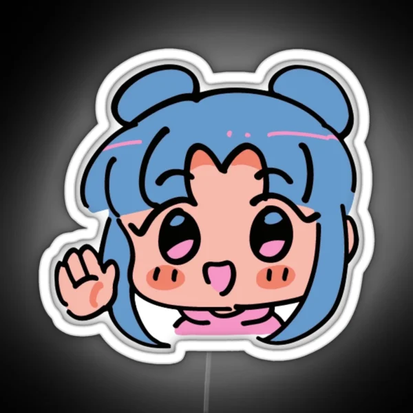 Waving Girl RGB Neon Sign
