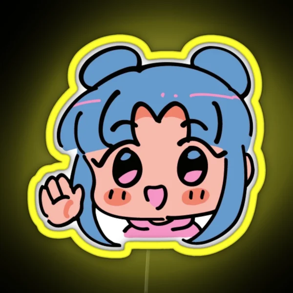 Waving Girl RGB Neon Sign