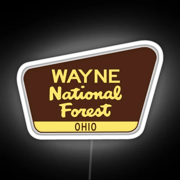 Wayne National Forest Ohio Laptop Luggage RGB Neon Sign