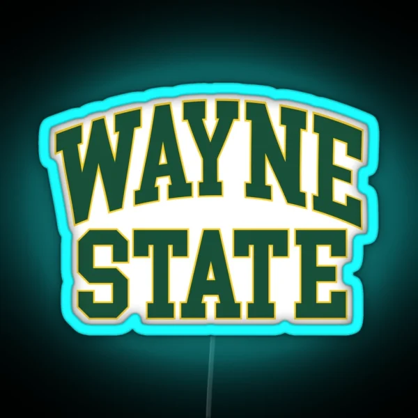 Wayne State College Font Curved RGB Neon Sign