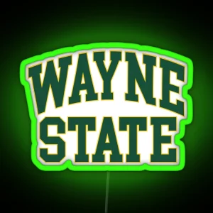 Wayne State College Font Curved RGB Neon Sign