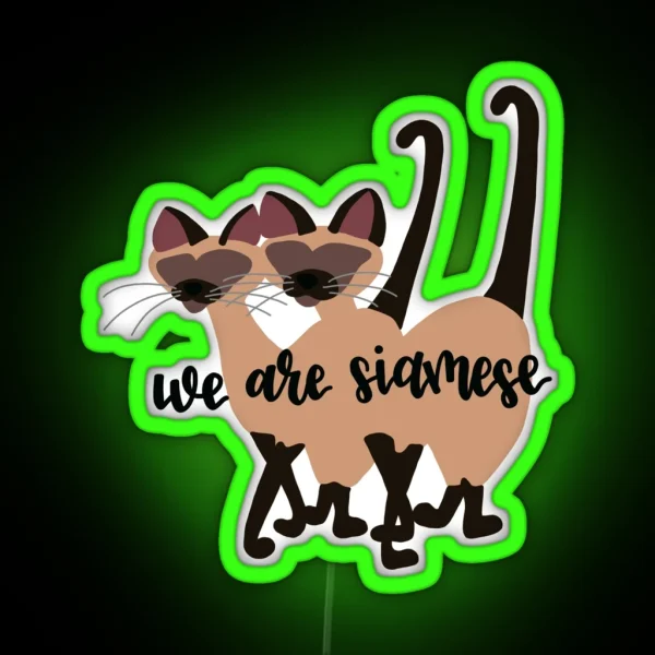 We Are Siamese Cat Lover RGB Neon Sign