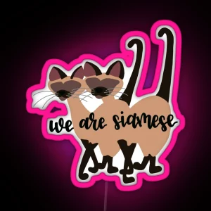 We Are Siamese Cat Lover RGB Neon Sign