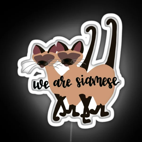 We Are Siamese Cat Lover RGB Neon Sign