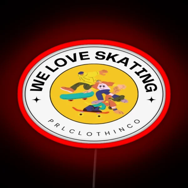 WE LOVE SKATING RGB Neon Sign