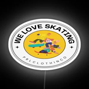 WE LOVE SKATING RGB Neon Sign