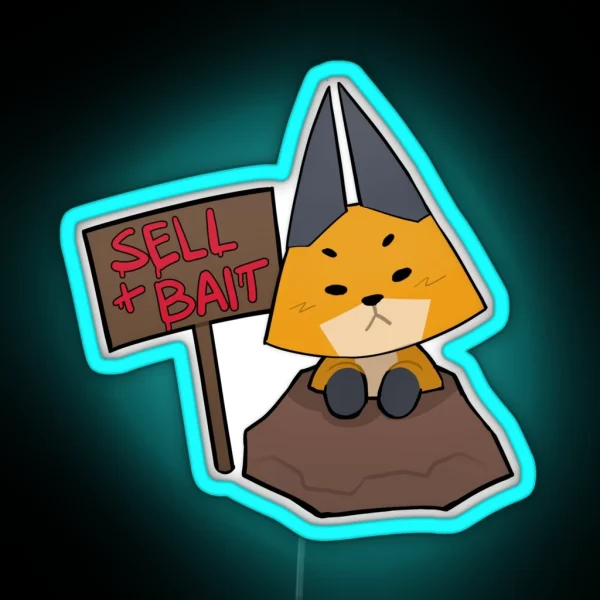 Webfishing Sell Bait Guy RGB Neon Sign