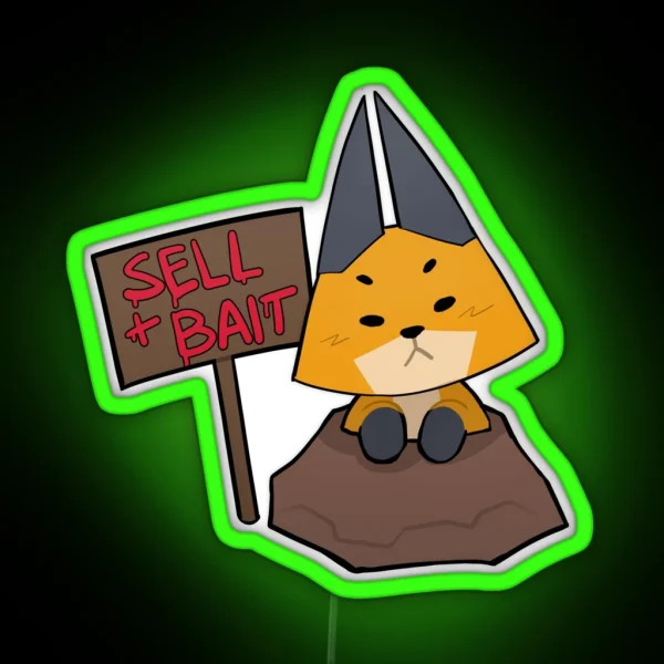 Webfishing Sell Bait Guy RGB Neon Sign