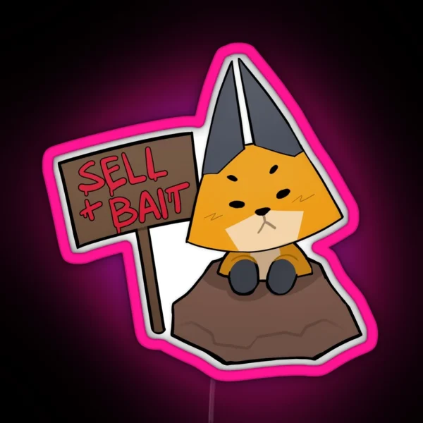 Webfishing Sell Bait Guy RGB Neon Sign