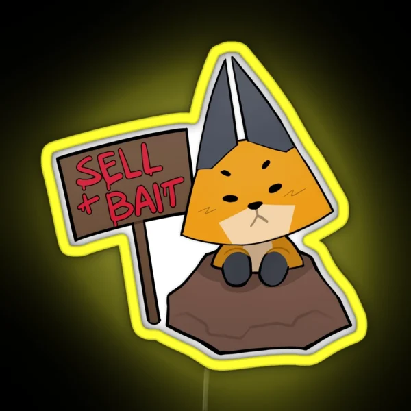 Webfishing Sell Bait Guy RGB Neon Sign