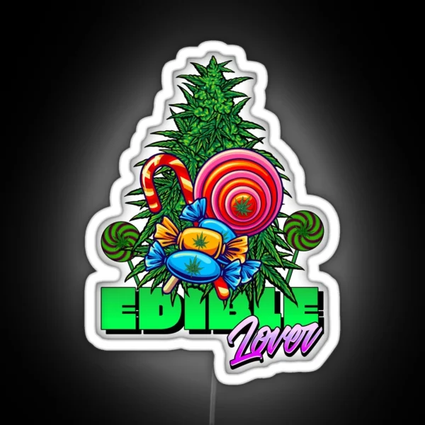 Weed Edible Lover Stoner RGB Neon Sign