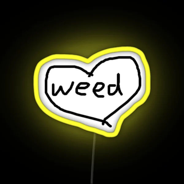 Weed Heart RGB Neon Sign