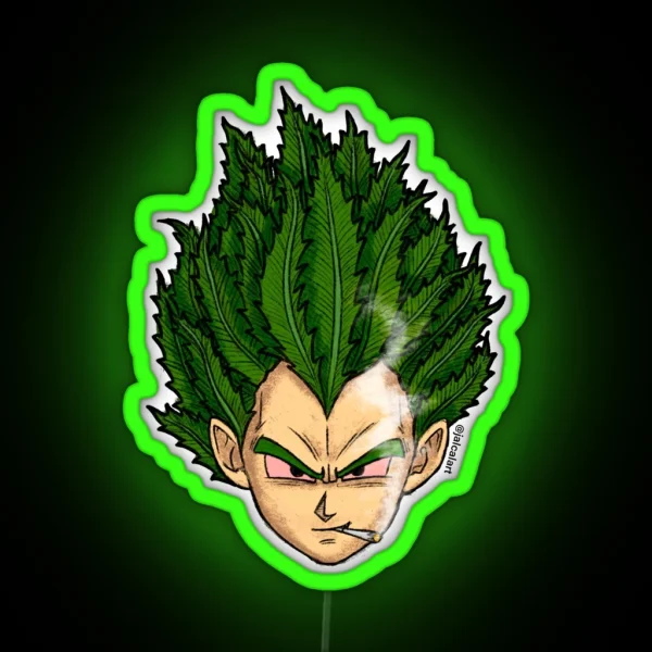 Weedheadz Vegeta RGB Neon Sign