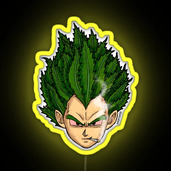 Weedheadz Vegeta RGB Neon Sign