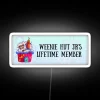Weenie Hut Jr's neon sign with a lifetime member logo.