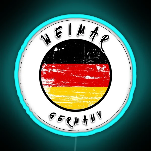 Weimar Germany Vintage Flag RGB Neon Sign