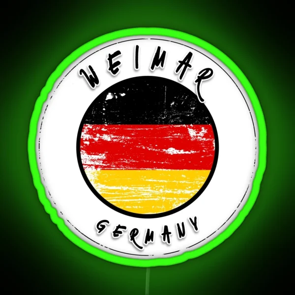 Weimar Germany Vintage Flag RGB Neon Sign