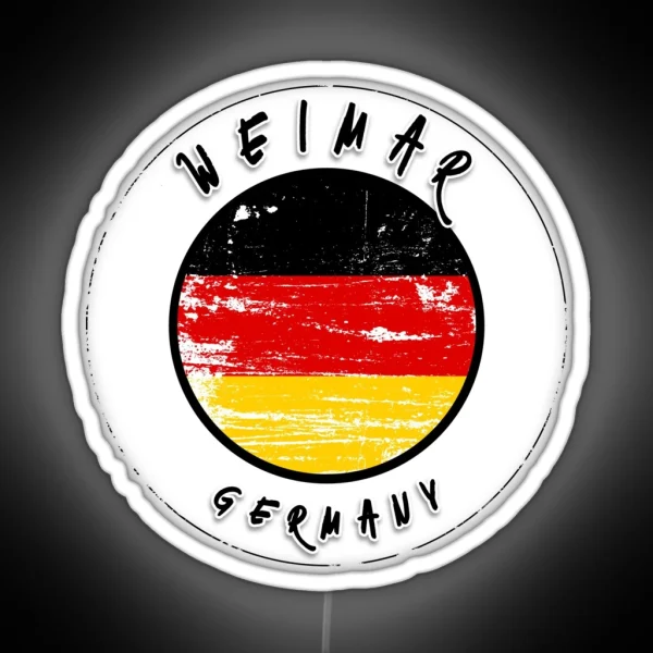 Weimar Germany Vintage Flag RGB Neon Sign