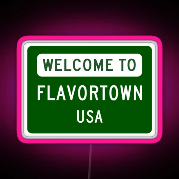 Welcome To Flavortown RGB Neon Sign