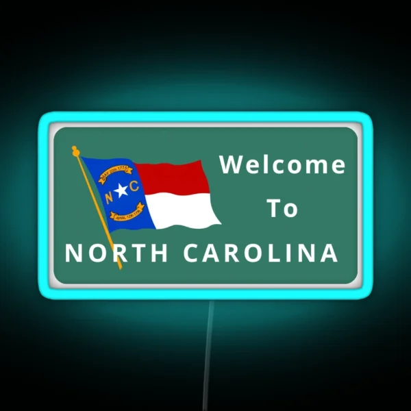 Welcome To North Carolina RGB Neon Sign