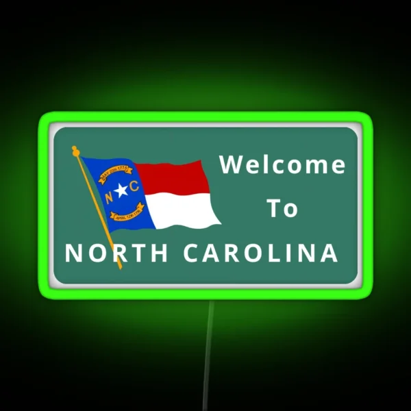 Welcome To North Carolina RGB Neon Sign