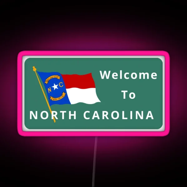 Welcome To North Carolina RGB Neon Sign