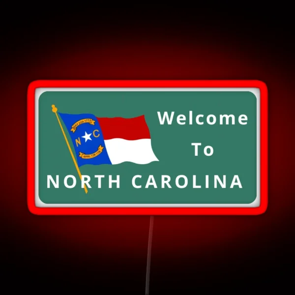 Welcome To North Carolina RGB Neon Sign