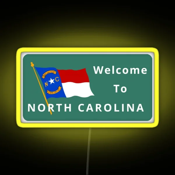 Welcome To North Carolina RGB Neon Sign