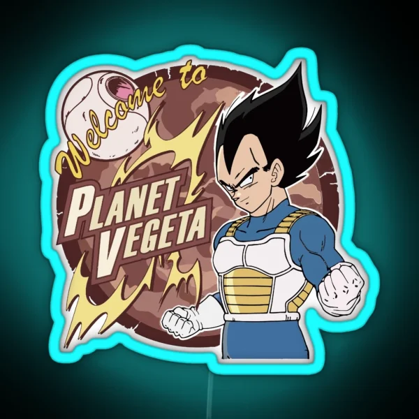 Welcome To Planet Vegeta RGB Neon Sign