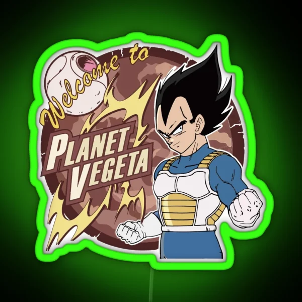 Welcome To Planet Vegeta RGB Neon Sign