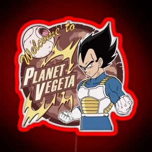 Welcome To Planet Vegeta RGB Neon Sign