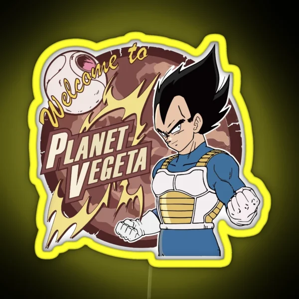 Welcome To Planet Vegeta RGB Neon Sign