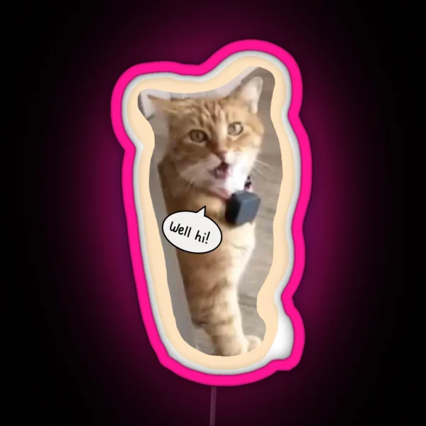Well Hi Southern Cat From Tiktok RGB Neon Sign