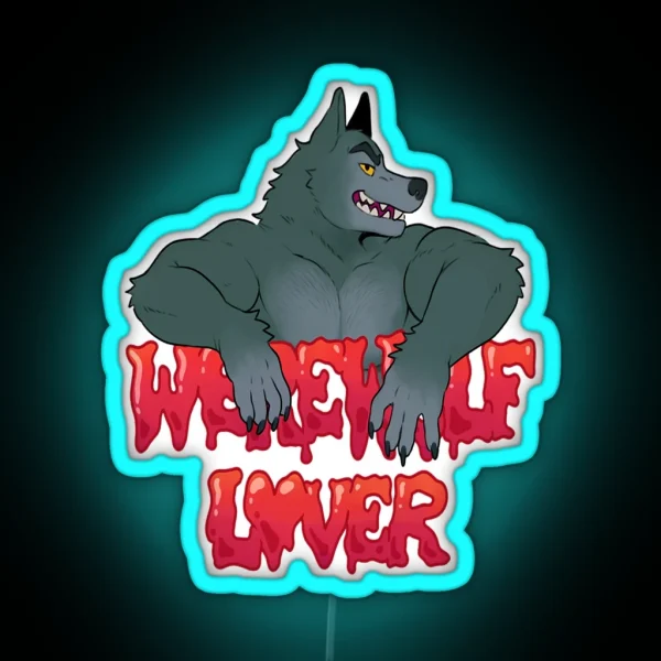 Werewolf Lover RGB Neon Sign
