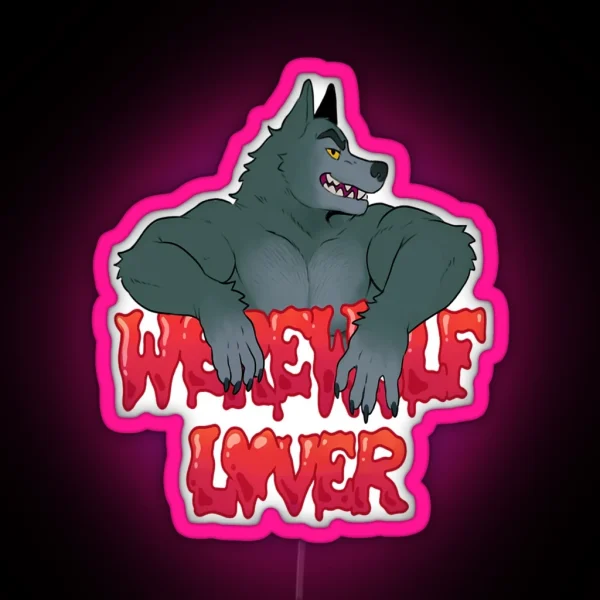 Werewolf Lover RGB Neon Sign